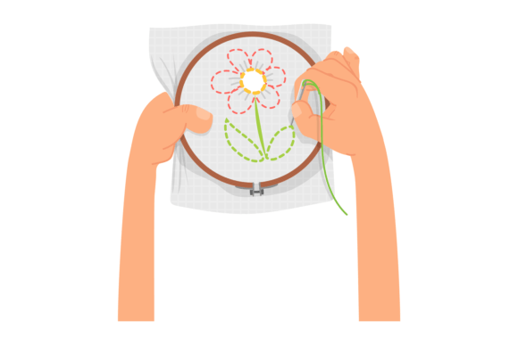 Embroidery Design Review: Hands Sewing Flower Patch