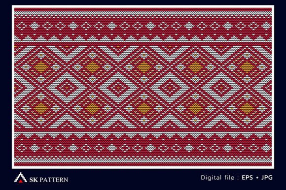 Red and White Embroidery Vecotr Pattern Review