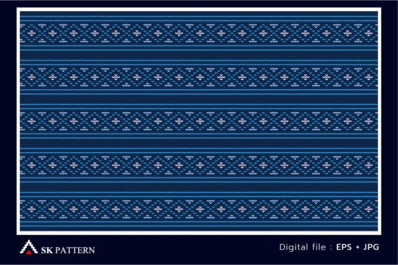 Zigzag Embroidery Pattern, Rhombus Knit for Craft Fair Booths